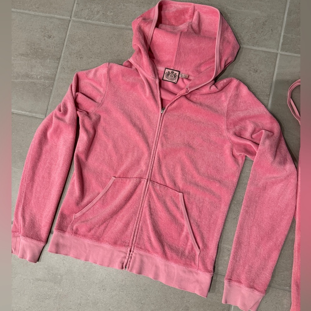 Y2K Original Juicy Couture Terry Tracksuit matching set - size L/XL - Picture 2 of 14
